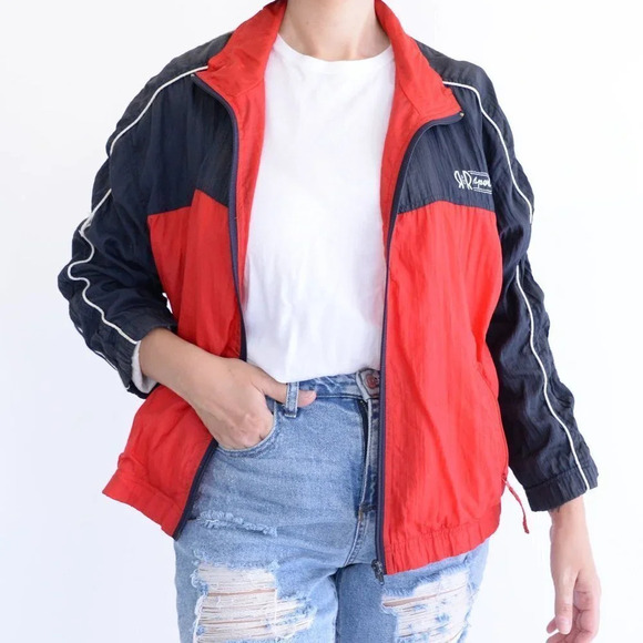 Vintage VIP Peities R&R Sport Red and Navy Lightweight Jacket - Picture 3 of 13